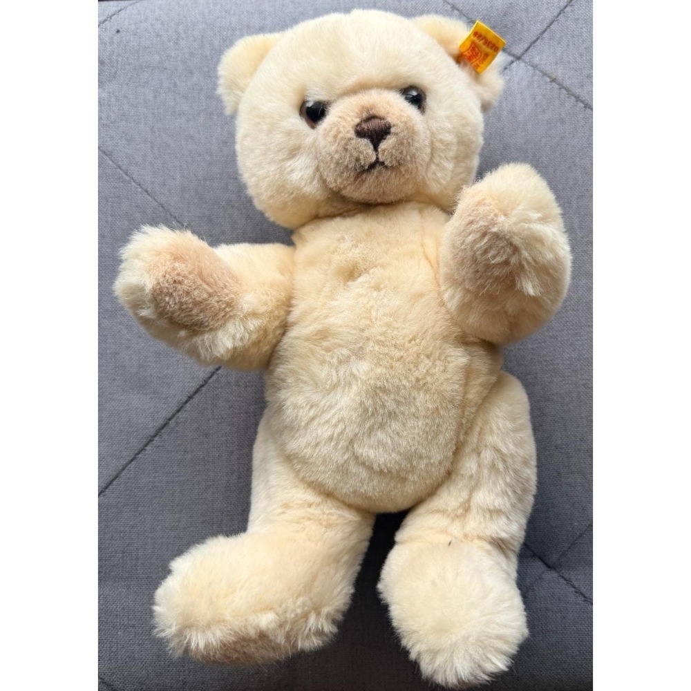 Vtg Steiff Teddy Bear 10 1/2" Fully Jointed 0235/28 West Germany Brass Ear Tag
